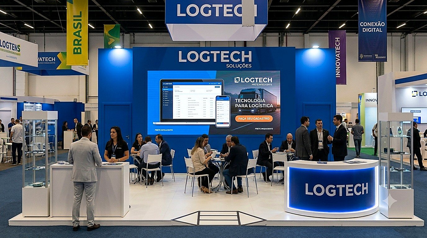 Feira e Congresso com painel LED